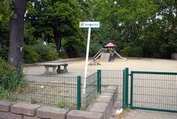 Blick auf den Spielplatz am Weichselplatz